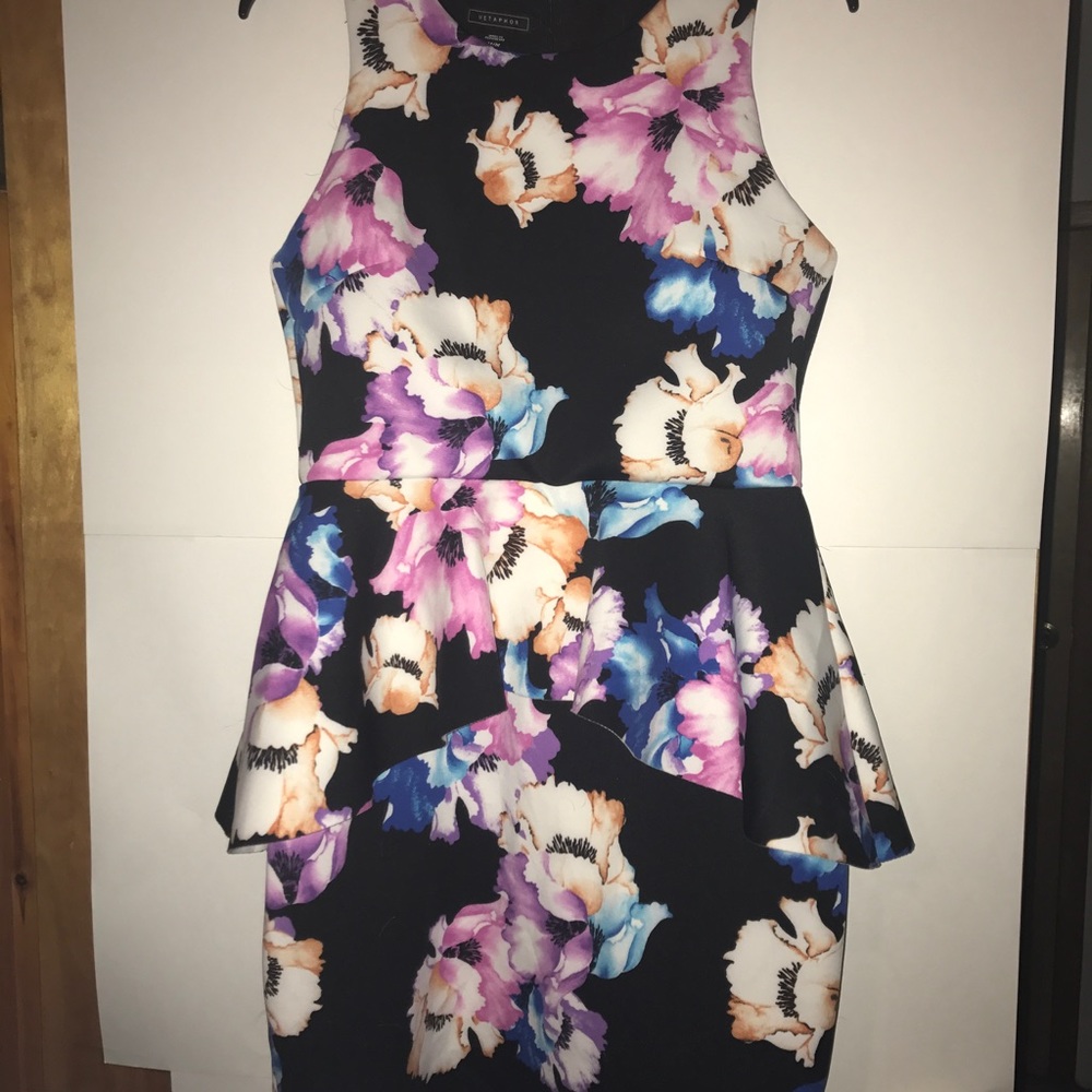 Metaphor Floral Peplum Dress